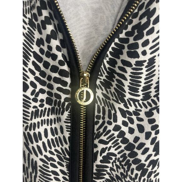 Jones of New York Zip Up Cardigan Women Size 2X Black and White Pattern Casual - Picture 14 of 14